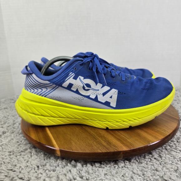 Hoka One One Carbon X Royal Blue Green Athletic Gym Daily Running Shoe Mens 11 - Picture 3 of 13